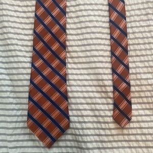 Nordstrom Men's Orange and Blue Striped Dress Tie FREE SHIPPING